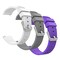 Insten 3-Pack Band For Samsung Galaxy Watch 3 Band 45mm (2020) / Galaxy Watch 46mm (2018) Replacement Wristbands 22mm For Women Men, Soft Silicone Sports Strap (Purple + Gray + White)